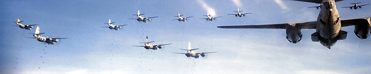 B-26 Marauders on bomb run